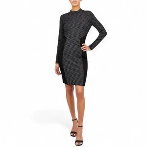 Karen Millen Black and Gray Mini Dress